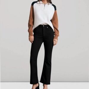 rag & bone Casey flare high rise ankle black Jean